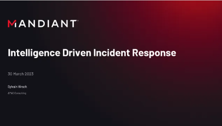 Intelligence Driven Incident Response